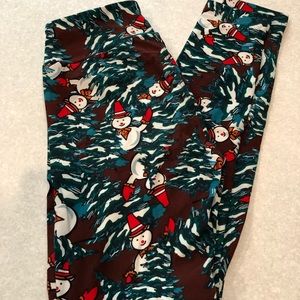 Lularoe Christmas Holiday Leggings One Size